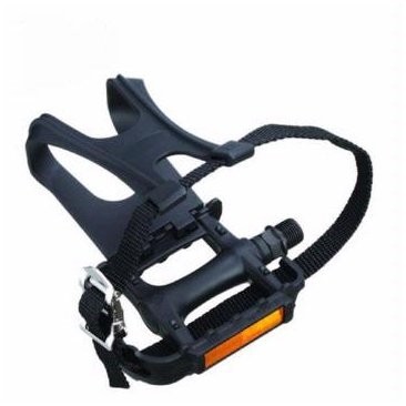 PEDALES MTB WELLGO PLASTICO CON TOCLE Y CORREA