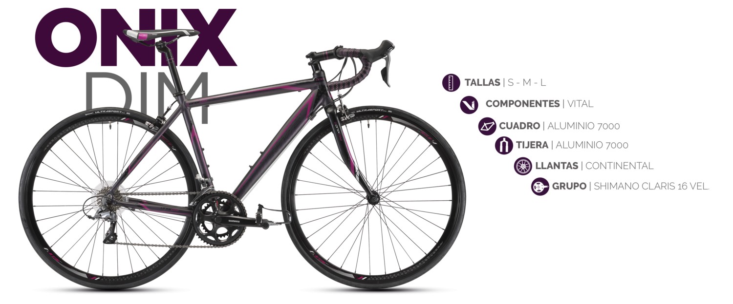 BICICLETA RODADA 700 ALUBIKE ONIX DIM 2018